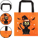 Halloween Non-Woven Bags Colorful Orange and Black, 32 Pcs