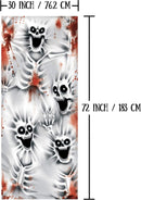 4 Piece 3d Design Scary Skeleton Door Cover