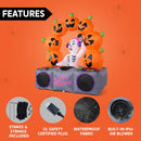 Joiedomi 6 Ft Inflatable Halloween Music Skeleton Pumpkin with LED Lights