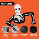 Halloween Skeleton Inflatable – 5.5 ft Animated LED Blow Up Yard Decor with LCD Eyes