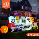 Joiedomi 8 Ft Inflatable Halloween Pumpkin Ghost Vampire Witch Set