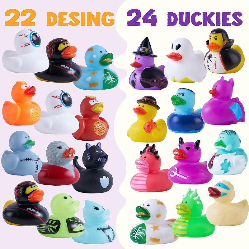 Halloween Floating Rubber Ducks, 24 Pcs