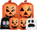 Halloween Plastic Leaves Bag for Yard, 6 Pcs