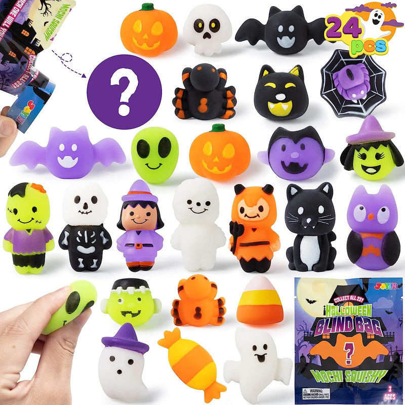 24 Halloween Mochi Squishy Toys