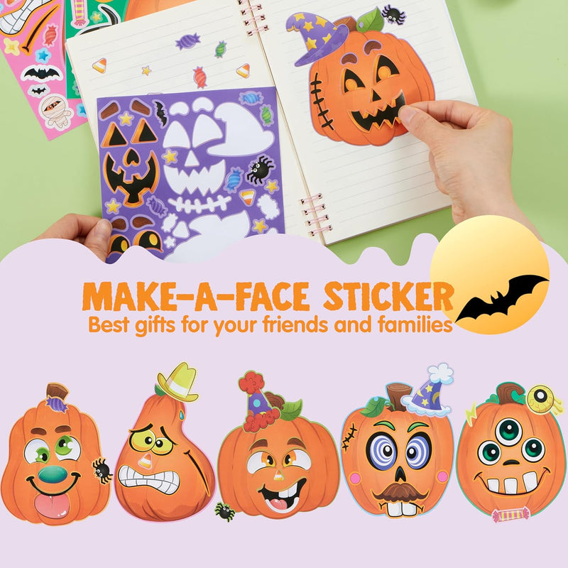 24 Pcs Halloween Pumpkin Decorating Stickers