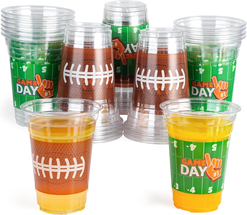 JOYIN 24 Pcs Football Plastic Cups