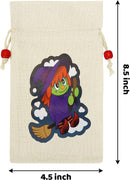 Drawstring Canvas Bags, 12 Pcs