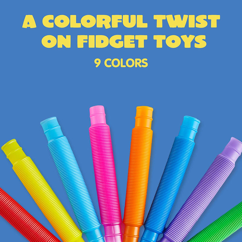 Pop Tubes Set 36Pcs Pop Tubes Toy, 9 Colors