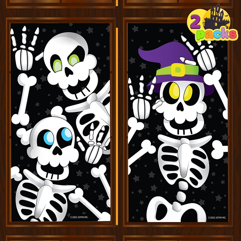 Cute Skeleton Window Covers, 2 Pcs