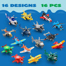 Pull Back Aircraft Toy Set, 16Pcs