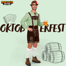 en’s German Bavarian Oktoberfest Lederhosen Costume Set for Halloween Beer Festival Party