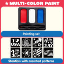 Patriotic Face Paint Kit, 3 Colors