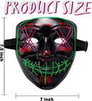 LED Multi Color Scary Mask And Gloves, (green&purple)