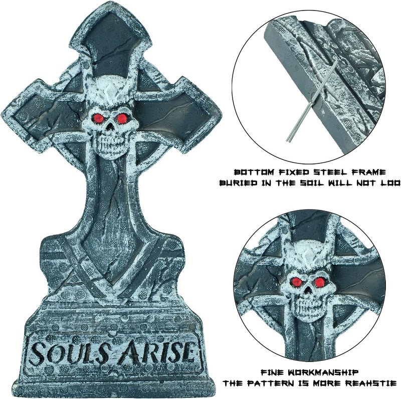 Foam Tombstone Decorations, 6 Pack