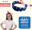 4Pcs July 4th Flag Bandanas & Sunglasses