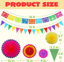 40Pcs Cinco de Mayo Fiesta Paper Fan Party Decorations Set