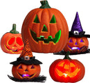 Halloween Pumpkin Light Up Decoration Combo Set, 5 Pack