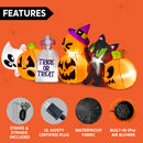 Joiedomi 8 Ft Inflatable Halloween Pumpkin Ghost Cat Set with LED Lights