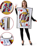 JOYIN 2 PCS King & Queen Playing Card Costume - Adult Couple Halloween Set