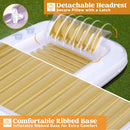85in x 57in Extra Large Golden White Sun Tan Tub Adult Pool Floats Raft for Pool Sunbathing