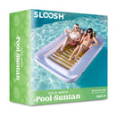 85in x 57in Extra Large Golden White Sun Tan Tub Adult Pool Floats Raft for Pool Sunbathing
