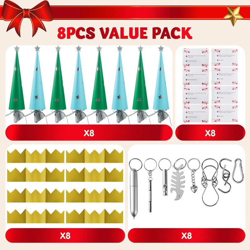 8 PCS Christmas Tree Shape No Snap Party Table Favors