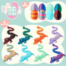 8 Pcs 3D Printed Dragon Eggs with Colorful Articulated Dragons, Easter Party Favors for Kids