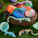 8 Pcs 3D Printed Dragon Eggs with Colorful Articulated Dragons, Easter Party Favors for Kids