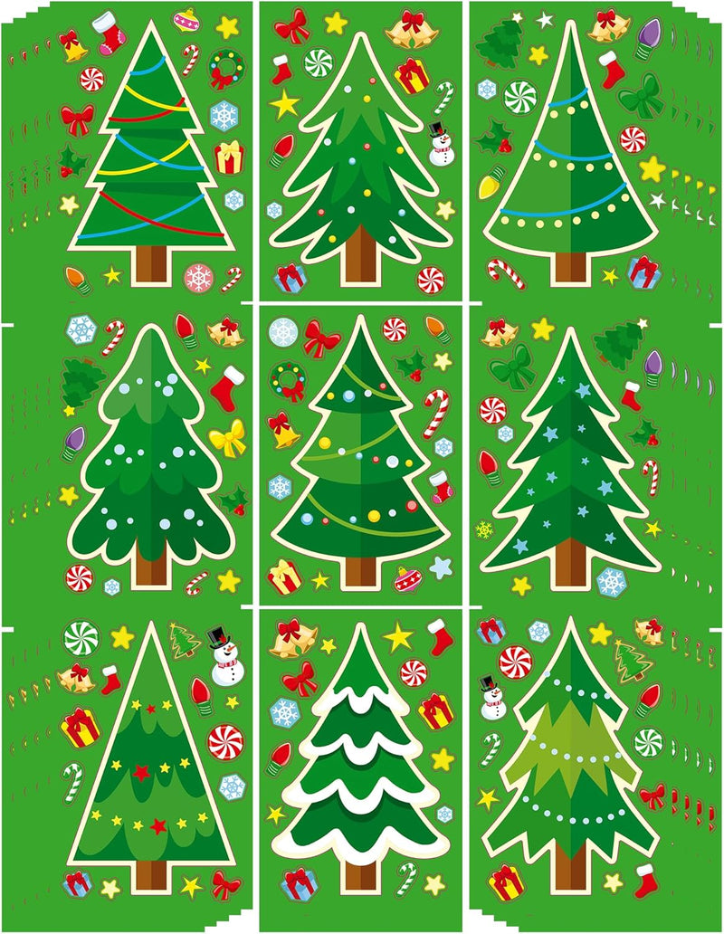 24 Pcs Christmas Tree Stickers, Make Your Own Christmas Tree Stickers Sheets