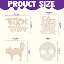 36 Pcs Halloween Craft Wooden Painting Kit