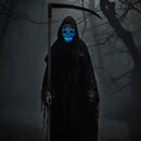 Halloween LED Skull Mask with Light Up Gloves, Blue