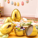 24Pcs Large Plastic Golden Easter Eggs, 6 Inches Jumbo Eggs Fillable