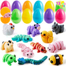 12Pcs Prefilled Easter Eggs with 3D Mini Animals