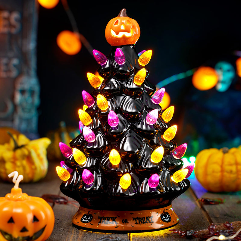 8.5 Inch Halloween Ceramic Tree