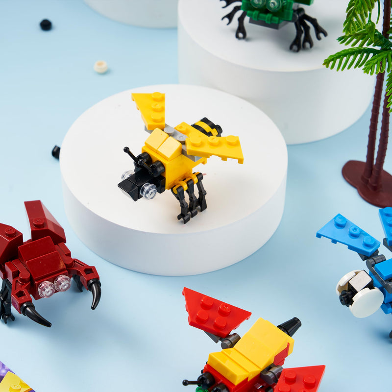 24 Packs Valentines Day Cards with Animal Building Blocks for Gifts Party Favor