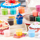 30 Pcs Valentines Day Multi Colored Butter Slime Set with Rubber Slices & Dessert Cards