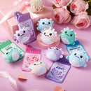 28 Pcs Kids Valentine's Day Cards with Axolotl Plush Toy Keychain