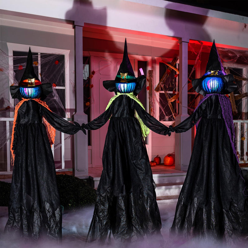 48in Halloween Witch Yard Stakes, 3 Pack