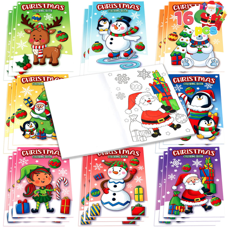 16 Pcs Christmas Coloring Book Books for Kids