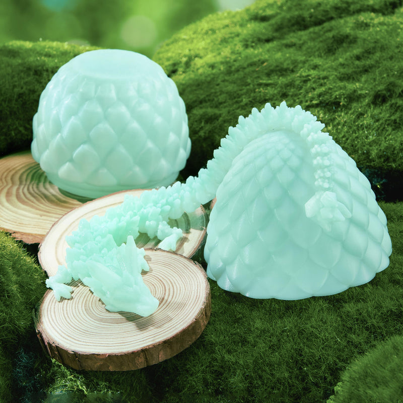 3D Printed Dragon Eggs with 12" Laser Glow Dragon Inside