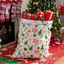 2 PCS Large Red & White Christmas Holiday Plastic Gift Bags