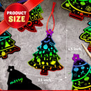 72 Pcs Christmas Scratch Art Ornaments