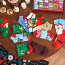 24 Days Christmas Advent Calendar Warm Cotton Socks for Adults