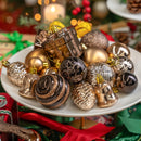 66 Pcs Brown Christmas Balls Ornaments Set