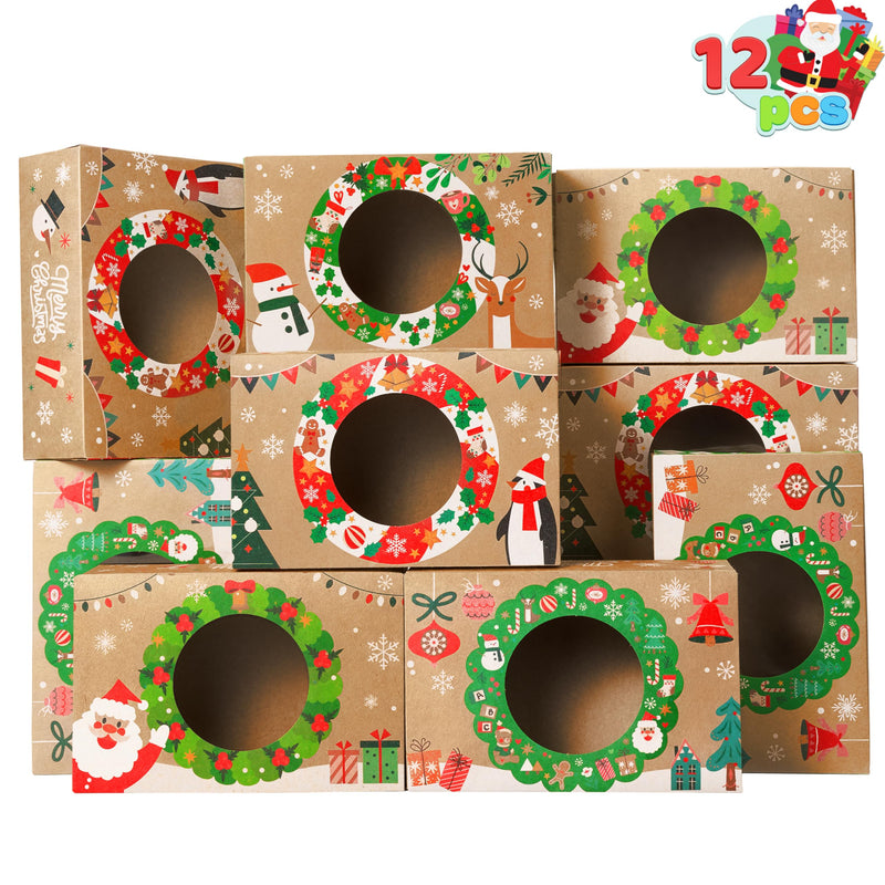12PCS Christmas Cookie Boxes for Gift Giving