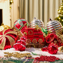 82 Pcs Assorted Christmas Ornaments Ball Set, 3.15'' Red Gold Green Deluxe