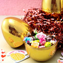 6 Pcs Large Gold Easter Eggs, 6 Inches Jumbo Plastic Eggs Fillable for Easter Hunt