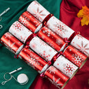 Christmas Party Table Favors (Red White Snowflake), 12 Pack