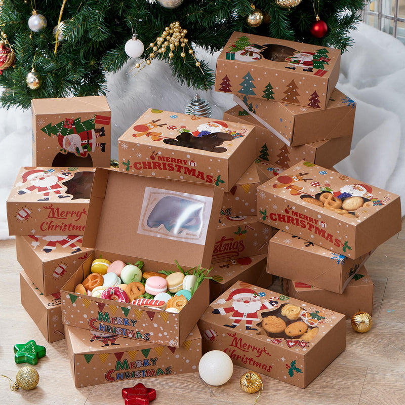 12PCS Christmas Cookie Boxes for Gift Giving