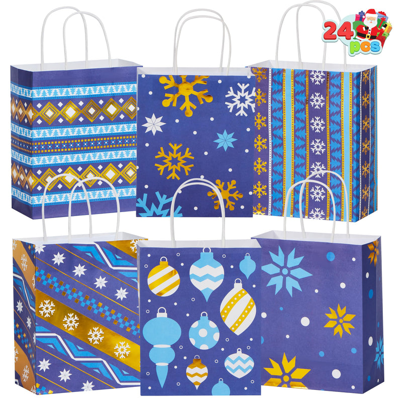 24 PCS Christmas Kraft Gift Bags